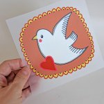 Bügelbild Nr.175 Vogelamulett Bügelbild Nr.175 Vogelamulett